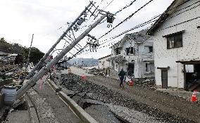 Aftermath of strong quake in central Japan