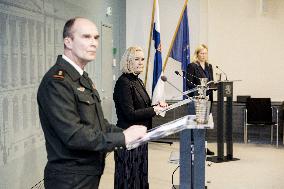 Press confeterence about the Finnish border stations of Finland and Russia.