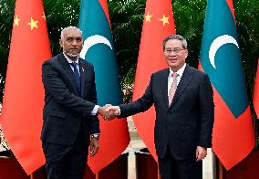 CHINA-BEIJING-LI QIANG-MALDIVIAN PRESIDENT-MEETING (CN)