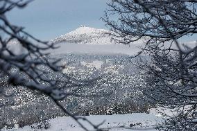 Vosges Massif Under The Snow In Winter - France