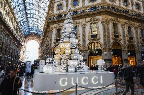 The Gucci Tree Vandalized With Paint By Ultima Generazione Activists In Milan