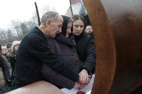 Memorial service of Ukrainian defender Maksym Kryvtsov in Kyiv