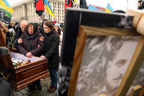 The Funeral Ceremony For Ukrainian Poet And Serviceman Maksym Kryvtsov, Who Was Killed In Action Fighting Against The Russian Oc
