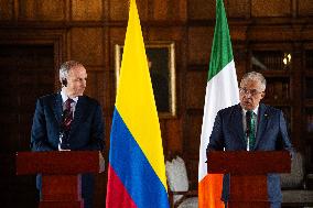 Ireland Deputy Prime Minister Press Conference in Colombia