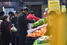 Citizens Shop at A Supermarket in Nanjing