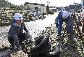 Temporary housing in quake-hit central Japan