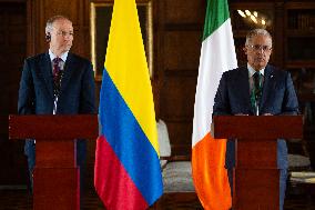 Ireland Deputy Prime Minister Press Conference In Colombia