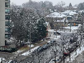 Snow Flurries In Toronto, Canada