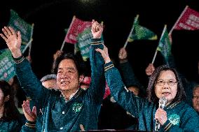 Taiwan Presidential Election Democratic Progressive Party Campaign Rally