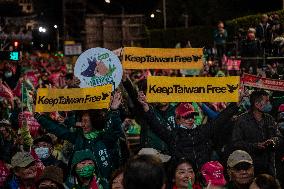 Taiwan Presidential Election Democratic Progressive Party Campaign Rally