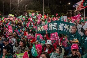 Taiwan Presidential Election Democratic Progressive Party Campaign Rally