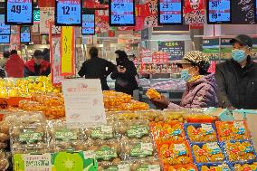 Consumers Shop at A Supermarket in Yanta