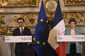 Handover Ceremony At Foreign Affairs Ministry - Paris