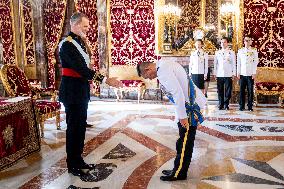 King Felipe Receiving Ambassadors Credentials - Madrid