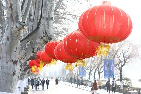 A Red Lantern Belt in Nanjing