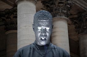 Giant Statue Of Rapper Kid Cudi For The Release Of His Album - Paris