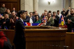 PM Sunak Addresses Ukrainian Parliament