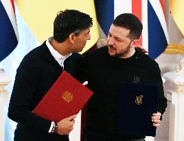 UK Prime Minister Rishi Sunak Visits Kyiv