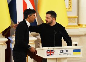 UK Prime Minister Rishi Sunak Visits Kyiv