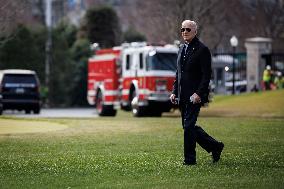 President Biden Departs White House