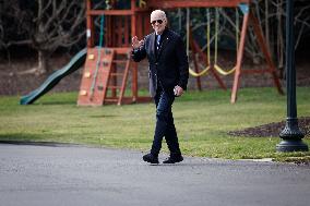 President Biden Departs White House