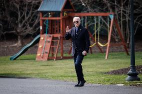 President Biden Departs White House