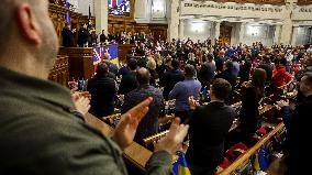 PM Sunak Addresses Ukrainian Parliament