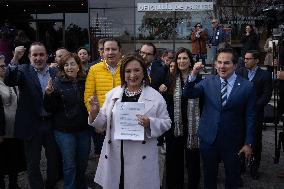 Mexico's Presidency Pre-candidate Xochitl Galvez Files Complaint With The INE Against Claudia Sheinbaum
