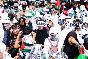 Pro Palestine Rally In Bandung, Indonesia