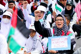 Pro Palestine Rally In Bandung, Indonesia