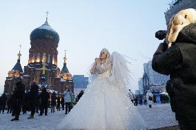 CHINA-HEILONGJIANG-HARBIN-SQUARE-CATHEDRAL-TOURISM (CN)