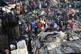 Slum Fire In Dhaka, Bangladesh