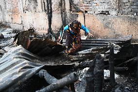 Slum Fire In Dhaka, Bangladesh