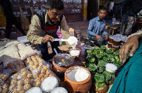 Assamese Traditional Food Market  During Magh Bihu In India