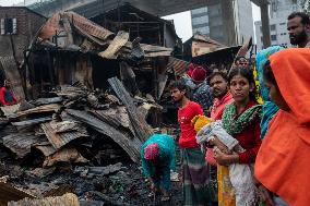 Slum Fire In Dhaka