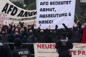 Protest Against Alternative for Germany (AfD) In Duisburg, Germany