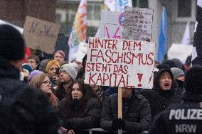 Protest Against Alternative for Germany (AfD) In Duisburg, Germany