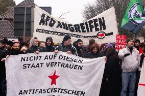 Protest Against Alternative for Germany (AfD) In Duisburg, Germany