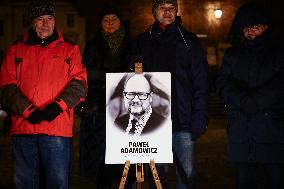 Commemoration Of Murdered Mayor Adamowicz In Poland