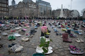 Memorial Event For Children Died In Gaza - Amsterdam