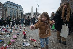 Memorial Event For Children Died In Gaza - Amsterdam