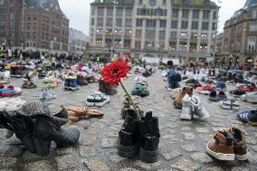 Memorial Event For Children Died In Gaza - Amsterdam