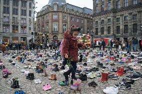 Memorial Event For Children Died In Gaza - Amsterdam