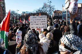 Demonstration In Support Of Gaza And All Palestine - Toulouse