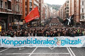 The Annual Mobilization In Favor Of The ETA Prisoners In Bilbao