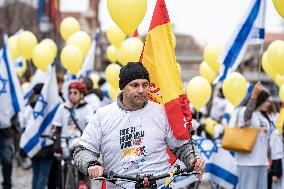 Bike Rally For The Release Of Hamas Hostages - Madrid