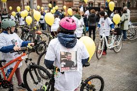 Bike Rally For The Release Of Hamas Hostages - Madrid