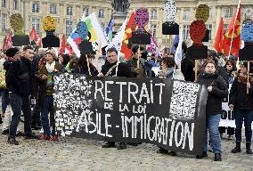 Anti-Immigration Law Protest - Bordeaux