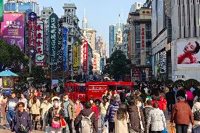 Tourists in Shanghai