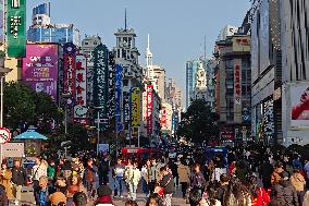 Tourists in Shanghai